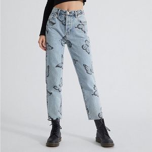 PacSun Eco Butterfly High Waisted Straight Leg Jeans